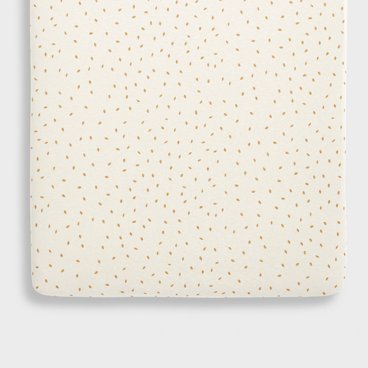 The Little Green Sheep Organic Fitted sheet Linen Rice / 60x120 - Hola BB