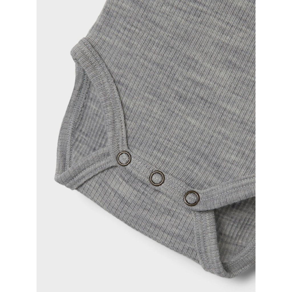 Lil' Atelier Fabel Wool Body - Grey Melange  - Hola BB