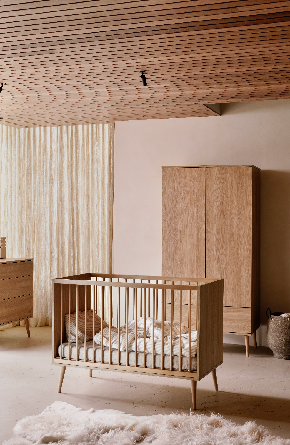 Flow Кровать - 120 x 60 см - Honey Ash