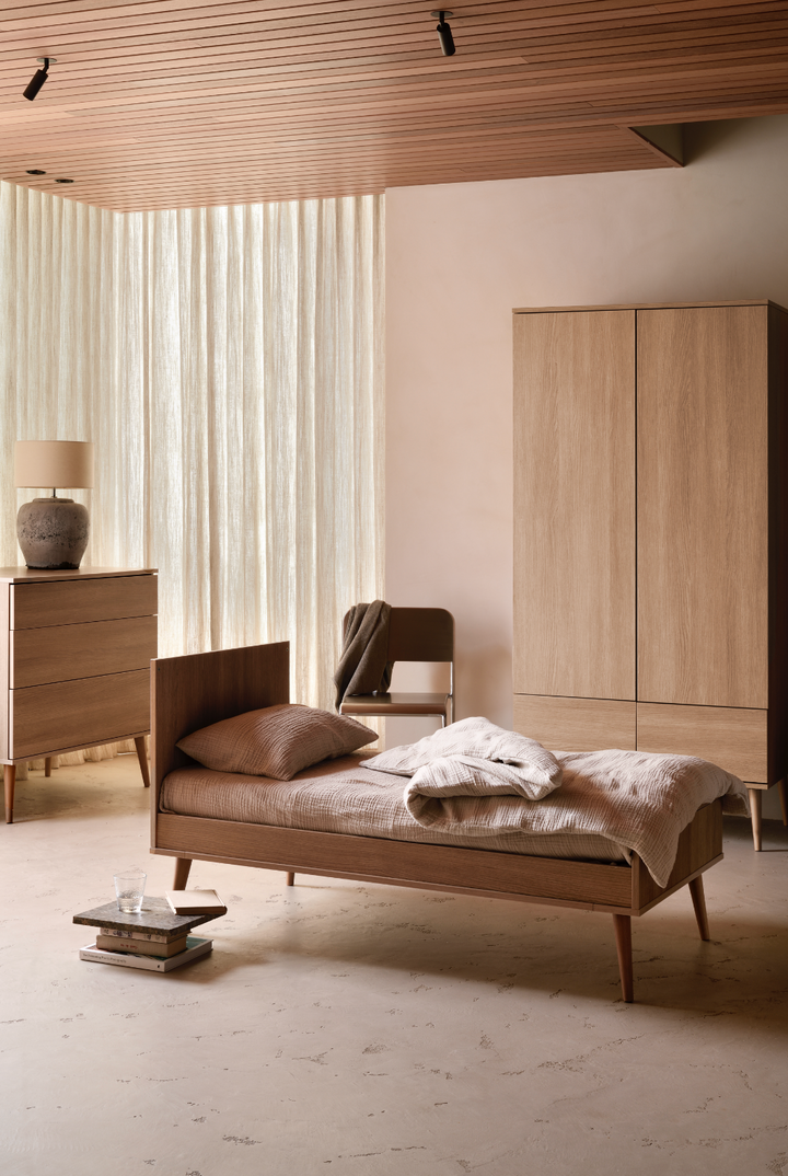 Flow Convertible Bed - 140 x 70 cm - Honey Ash