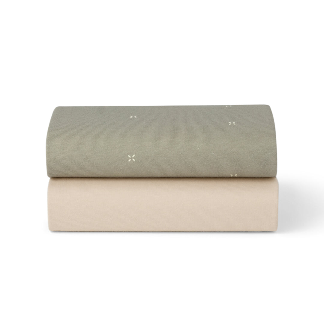 Set de 2 sábanas bajeras ajustables para SnuzPod y cuna