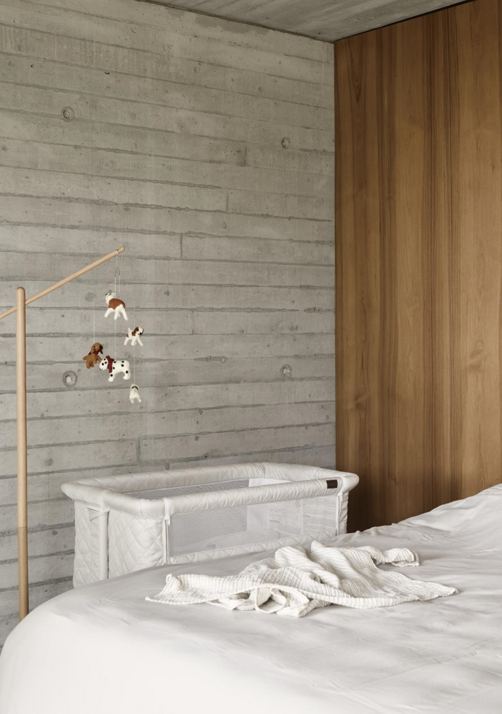 Колиска-доспальник - у відтінку глини