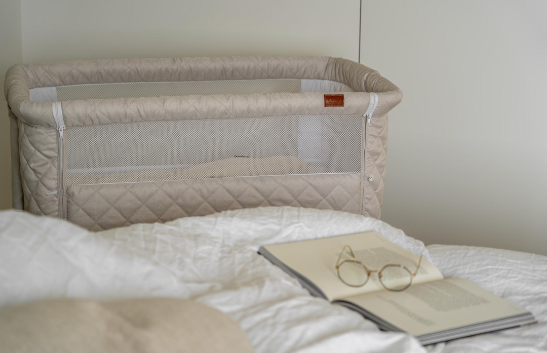 Колиска-доспальник - у відтінку глини