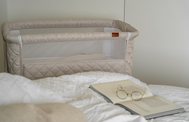 Колиска-доспальник - у відтінку глини