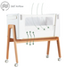 Gaia Baby Hera Co-sleep Crib - Scandi White | Natural  - Hola BB