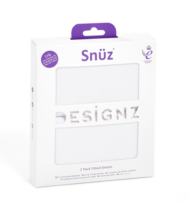 Snuz SnüzPod/Crib 2 Pack Fitted Sheets - white  - Hola BB