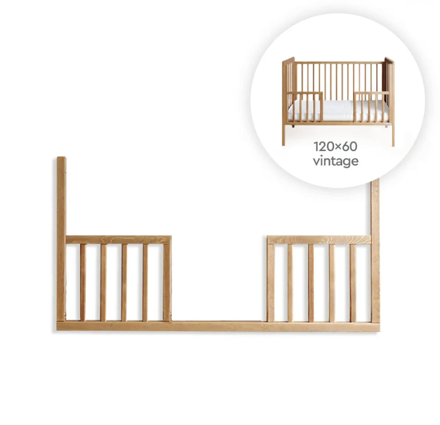 Woodies Classic Cot - Vintage Day Bed Side (120cm)  - Hola BB