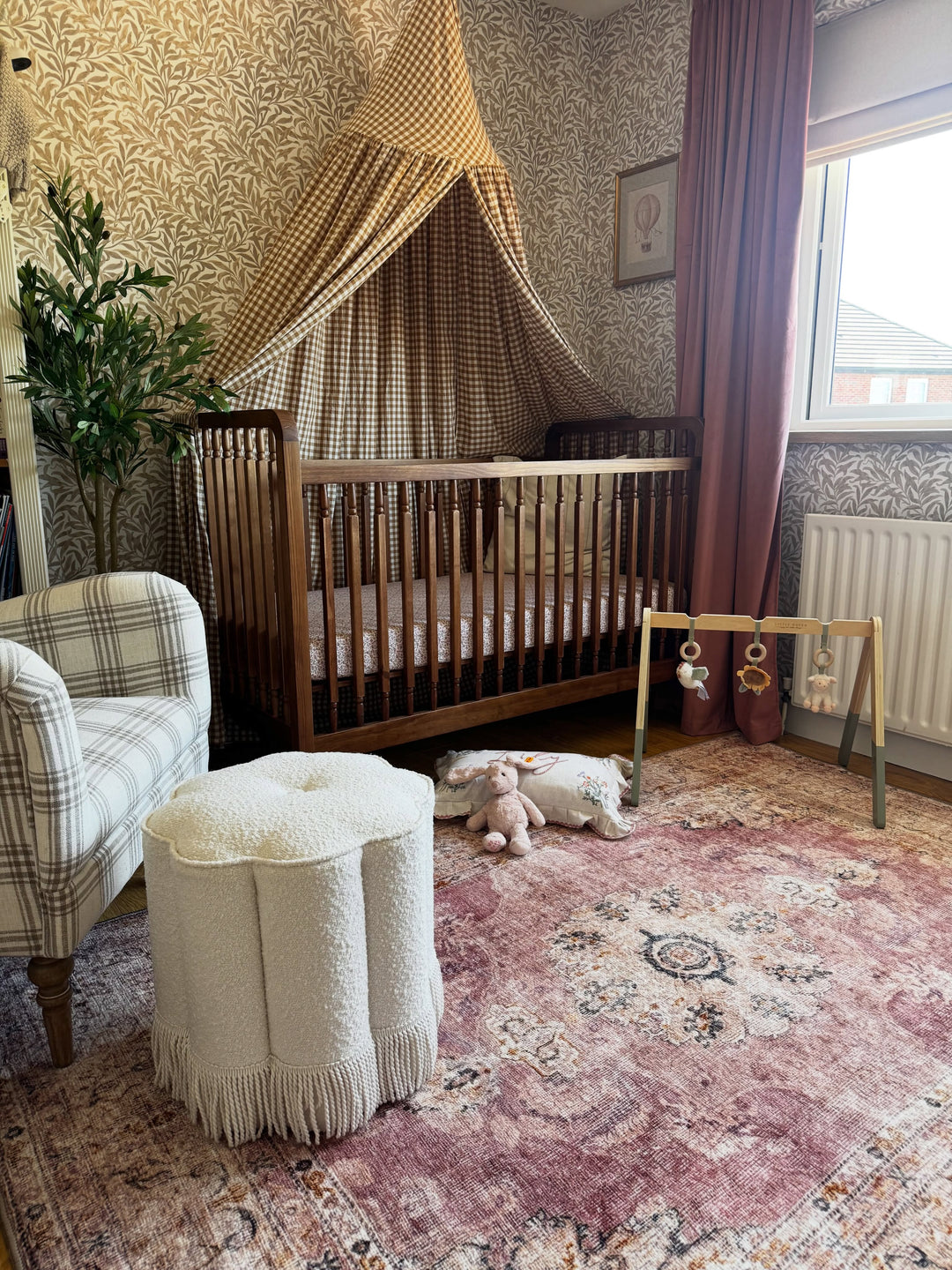 Heritage Vintage Babybett + Kleinkind-Schutzgitter - Walnuss
