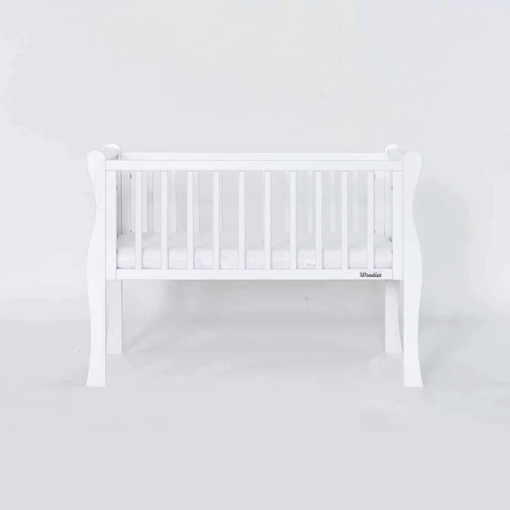 Woodies Noble Mini Crib 90x40cm - White  - Hola BB