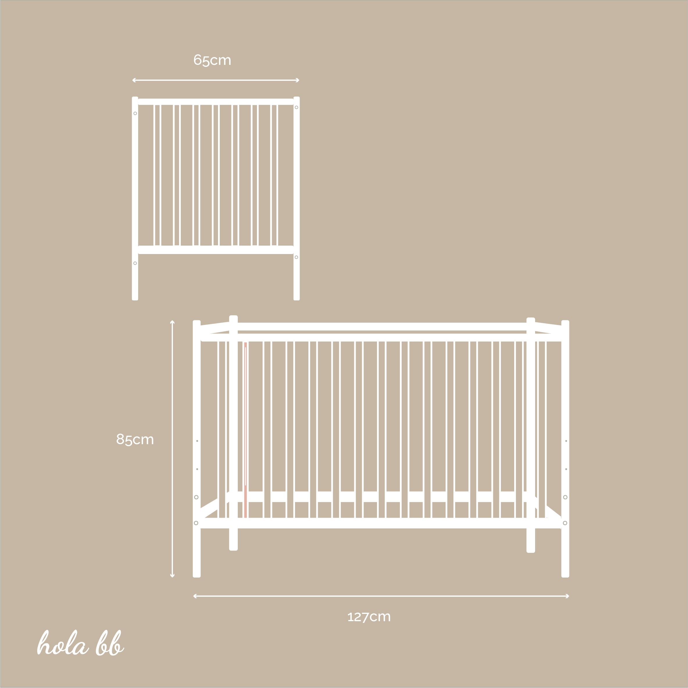 Woodies Stardust Cot - White  - Hola BB